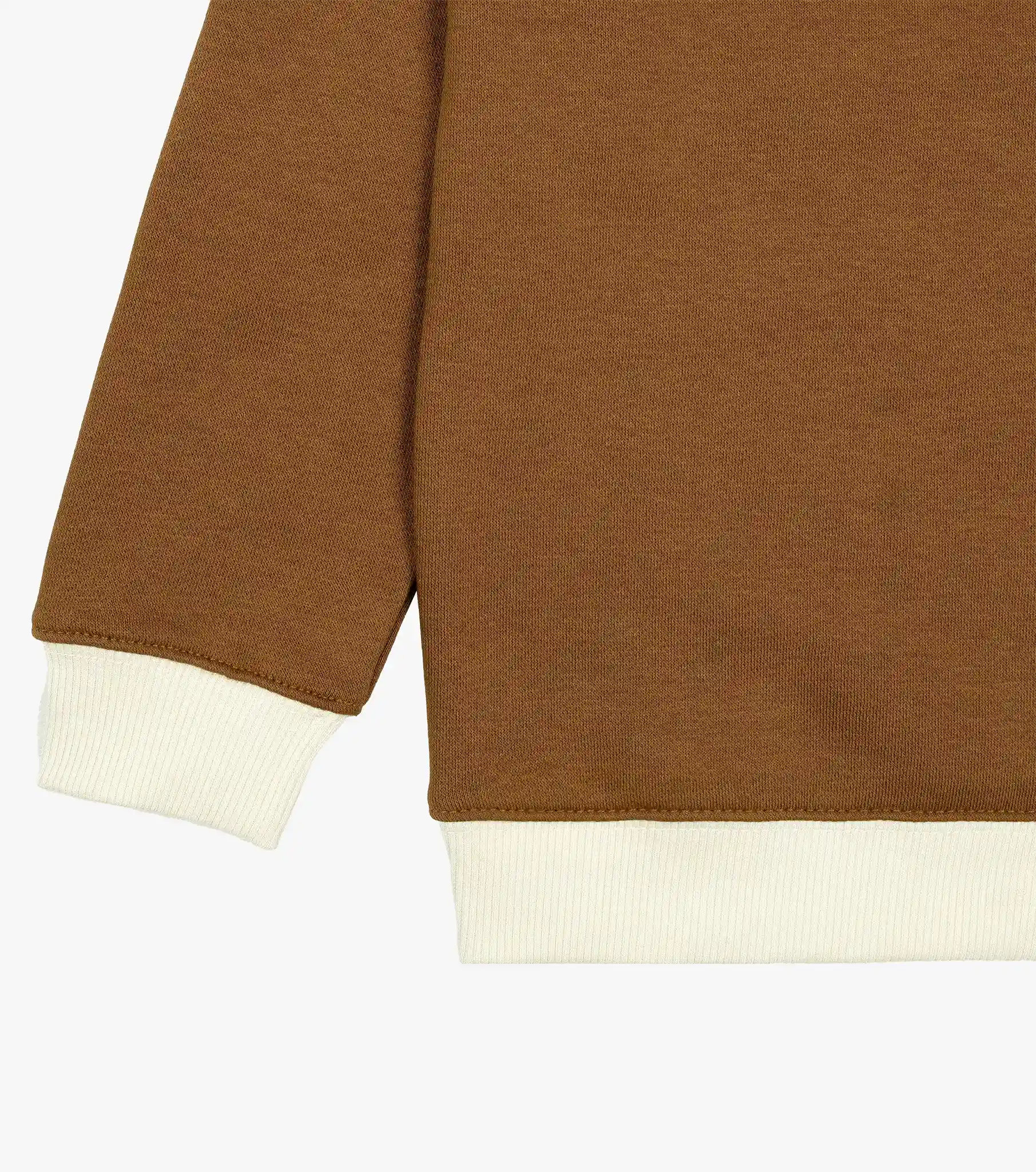 mano-colors-boys-embroidered-sweatshirt-golden-brown-eight-rib-details