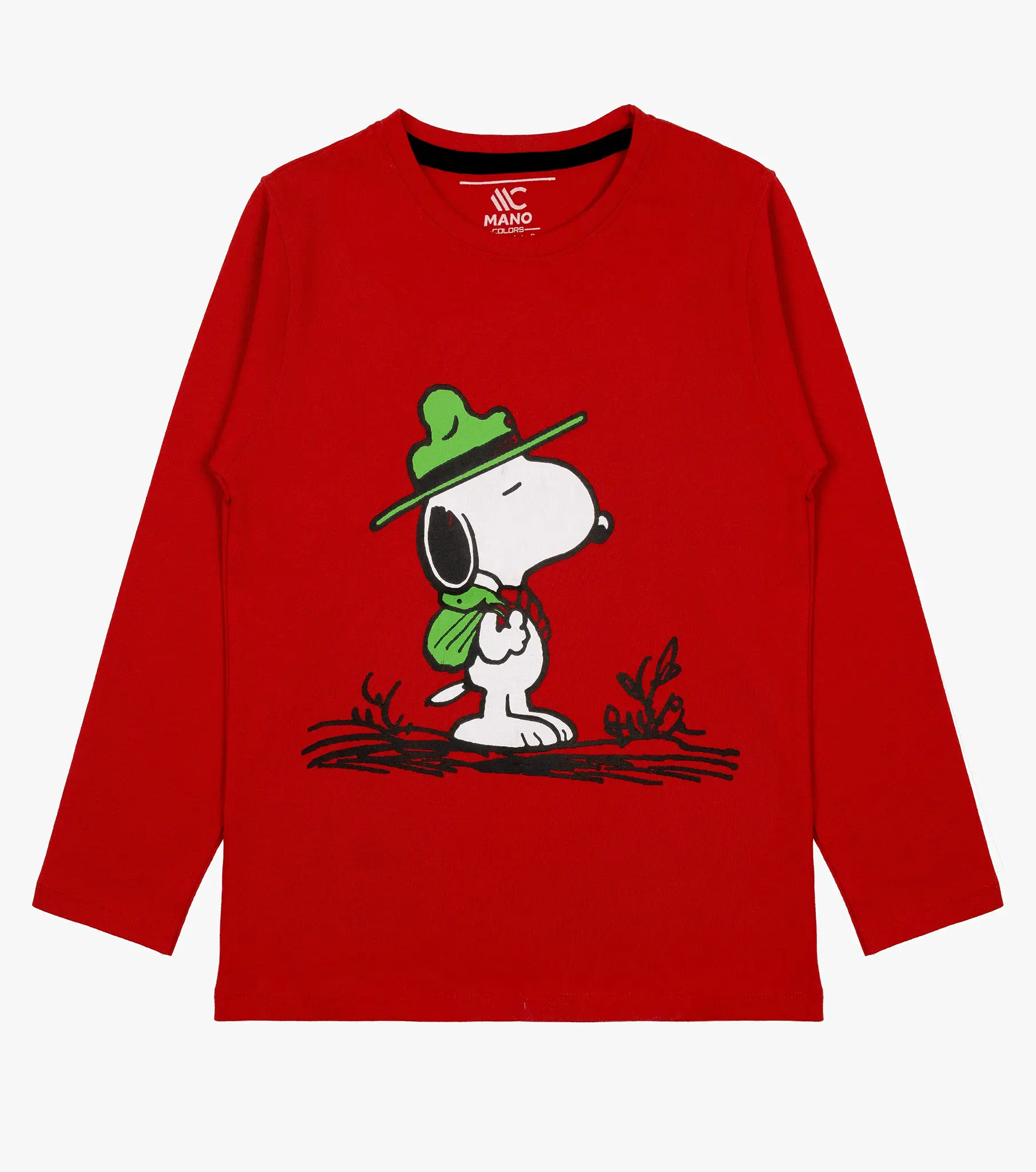 mano-colors-boys-graphics-long-sleeve-T-shirt-red-snoopy-cartoon-front-view