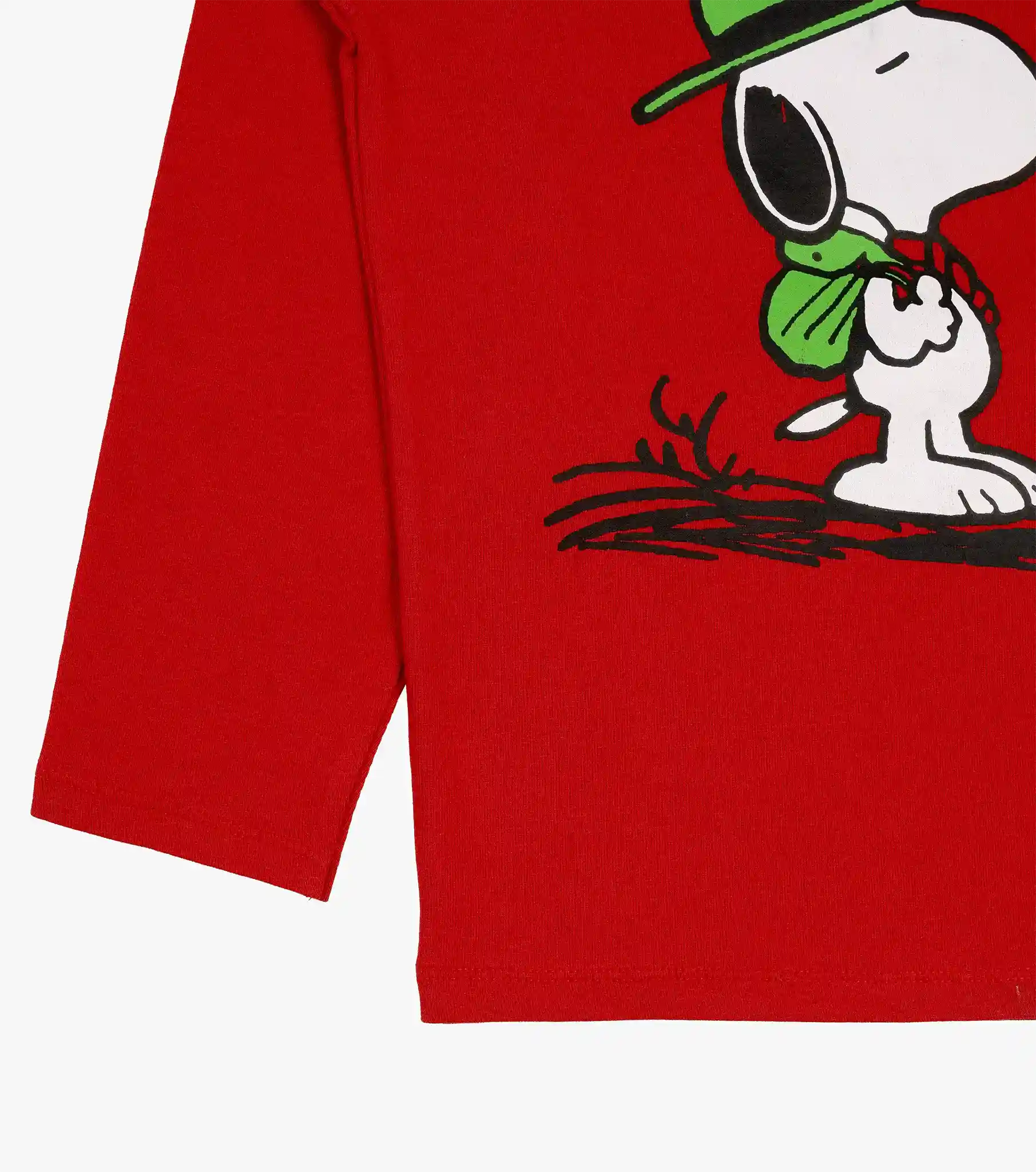 mano-colors-boys-graphics-long-sleeve-T-shirt-red-snoopy-cartoon-hem-details