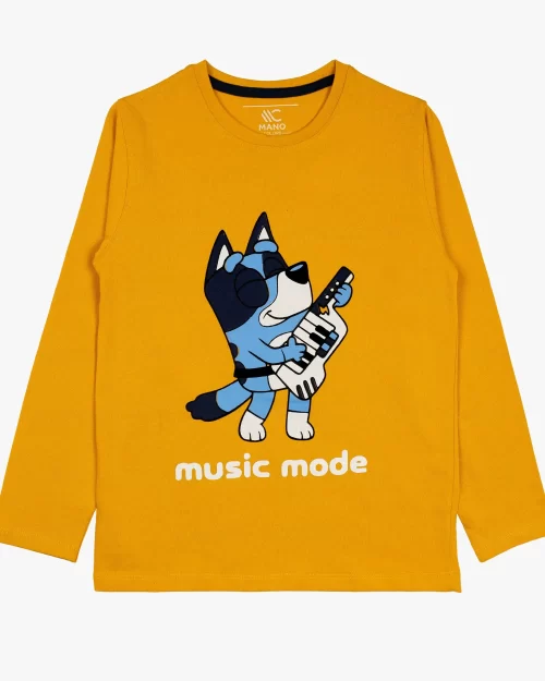 mano-colors-boys-graphics-long-sleeve-T-shirt-yellow-music-mode-front-view