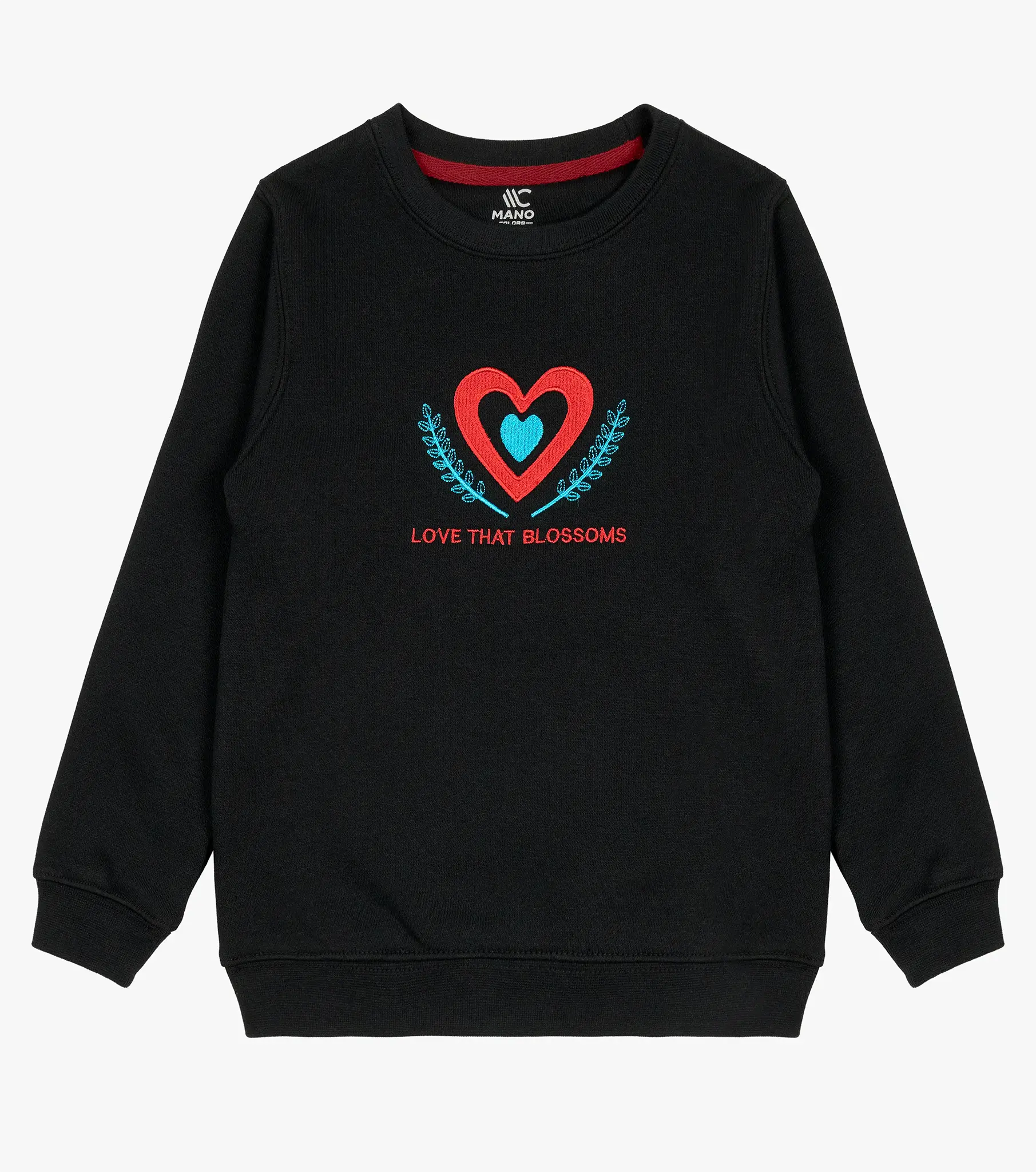 mano-colors-embroidered-girls-black-sweatshirt-heart-front-view