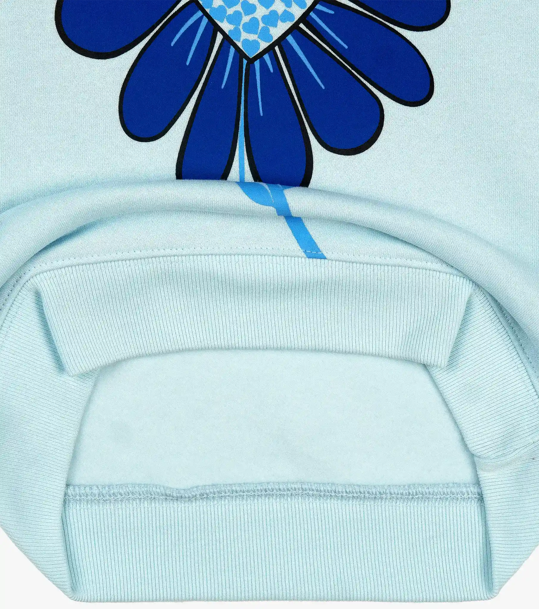 mano-colors-girls-graphics-sweatshirt-skyblue-feeling-good-forever-flower-fleece-details