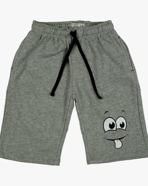 Smiley Face' Terry Knit Shorts - Stylish and Comfortable Kids' Casual Shorts