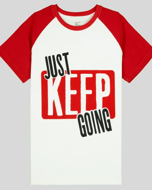 Mano Colors kids clothing Store Online presents boys white-red raglan graphics tshirt 01