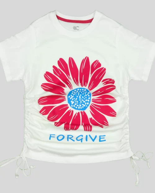 mano colors kids clothing online store girls drawstring white graphics tshirt 01