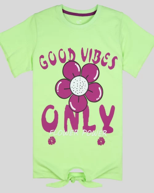 mano colors kids clothing online store girls front knot white graphics tshirt 01