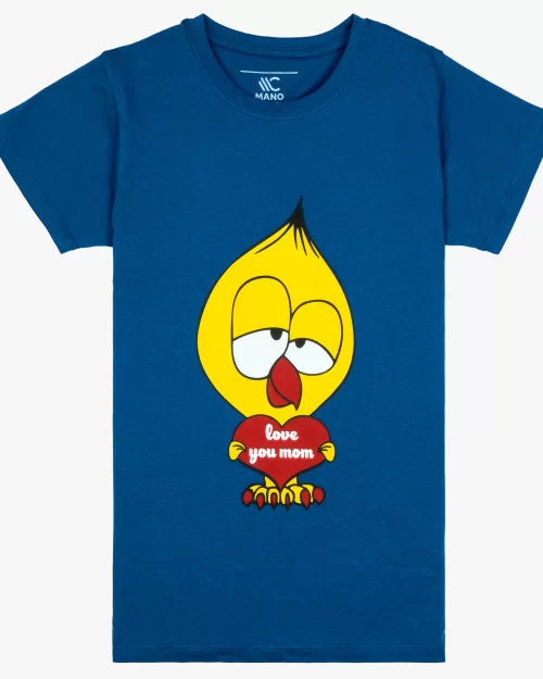 Mano Colors kids clothing Store Online presents girls blue-b001 graphics tshirt 01