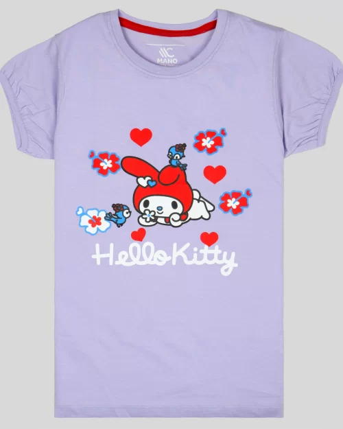 Mano Colors kids clothing Store Online presents girls purple-p004 graphics tshirt 01